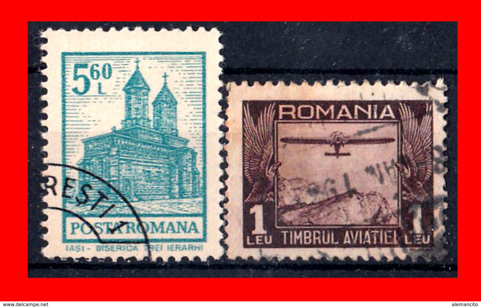 RUMANIA  -- ROMANIA -- R.P. ROMINA ( EUROPA ) SELLOS 1931  --  AIRPLANE  ( Usados ) - Usado