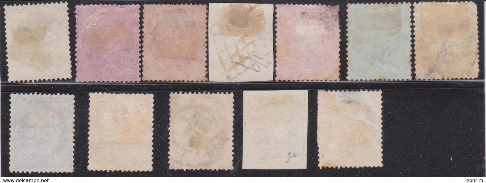 France Timbre Type Cérès Lot De 12 Timbres Oblitérés - 1849-1850 Cérès