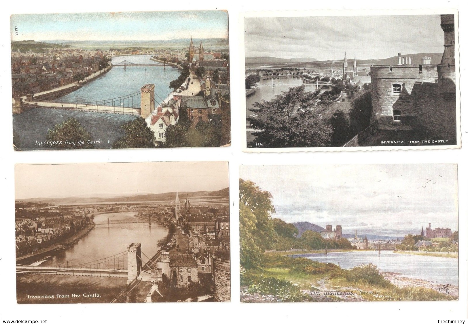 FOUR OLD POSTCARDS OF INVERNESS INVERNESS-SHIRE SCOTLAND - Inverness-shire