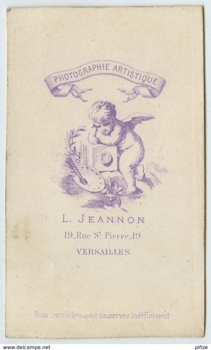 CDV Militaire 1870-80 L. Jeannon à Versailles . M. Buissart Fils. 6 Sur Le Col . - Anciennes (Av. 1900)