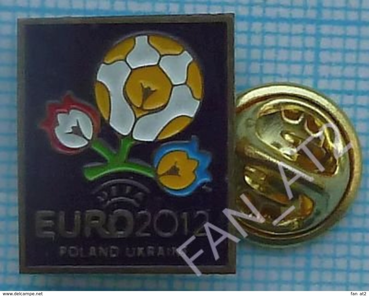 UKRAINE / Badge / POLAND / Pin. Football. Europe Championship. UEFA . EURO 2012. - Football