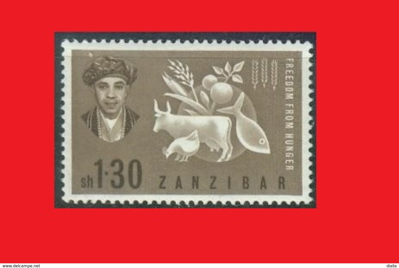 Zanzibar 1963, Faim Poule  / Aviculture Agriculture / Hunger Hen / Avicultura MNH ** - Hühnervögel & Fasanen