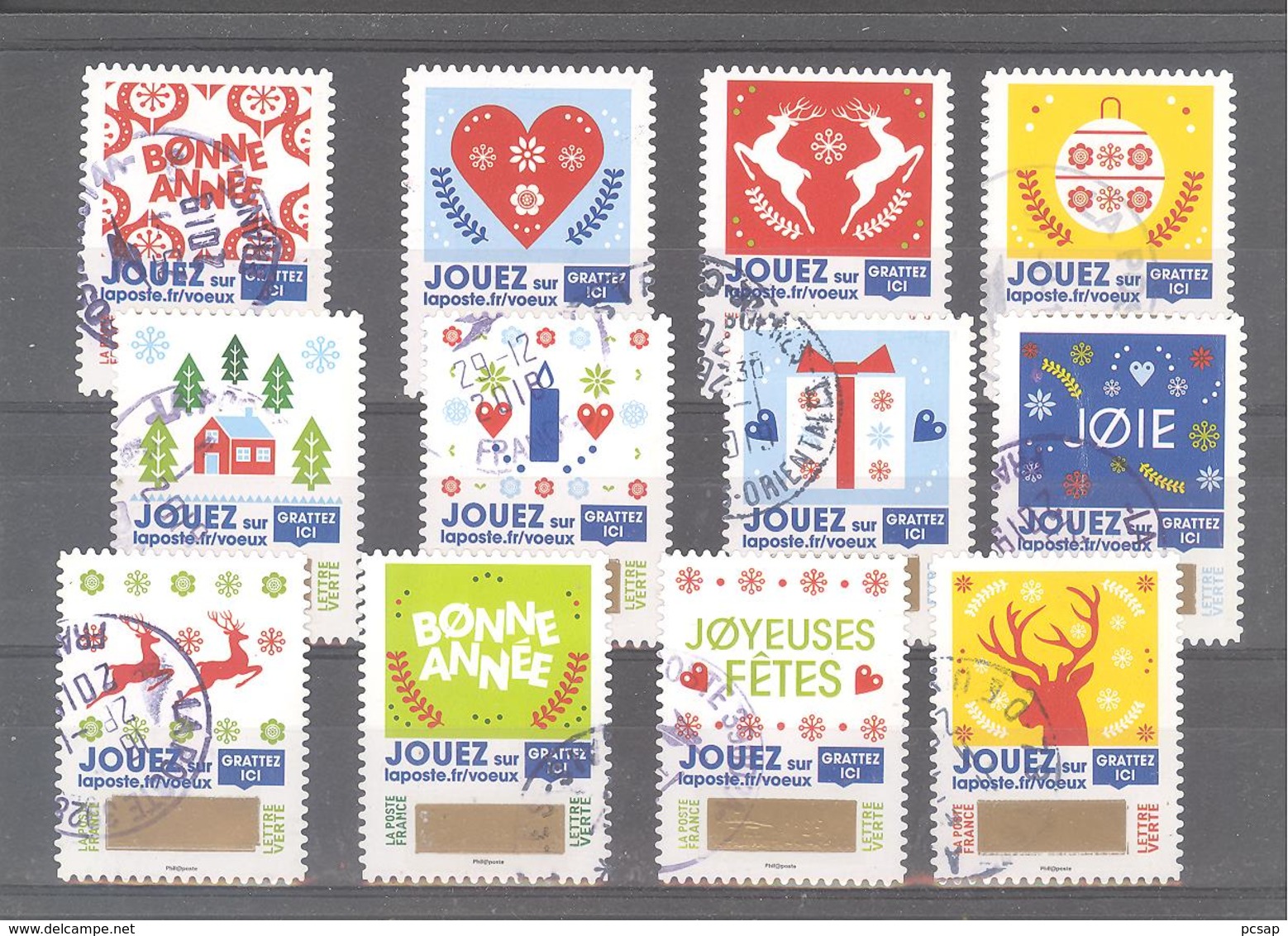 France Autoadhésifs Oblitérés (Série Complète : Envoyez Plus Que Des Voeux Timbres à Gratter) (cachet Rond) - Used Stamps