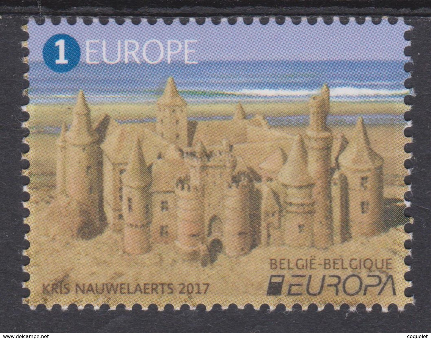 BE 2017- 4707 XX - EUROPA Le Château Belge - Le Château De Sable - Unused Stamps