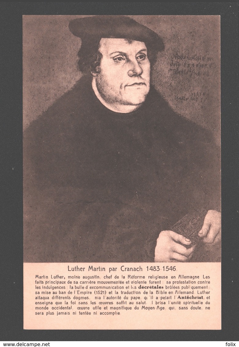 Luther Martin Par Cranach - Personnages Historiques