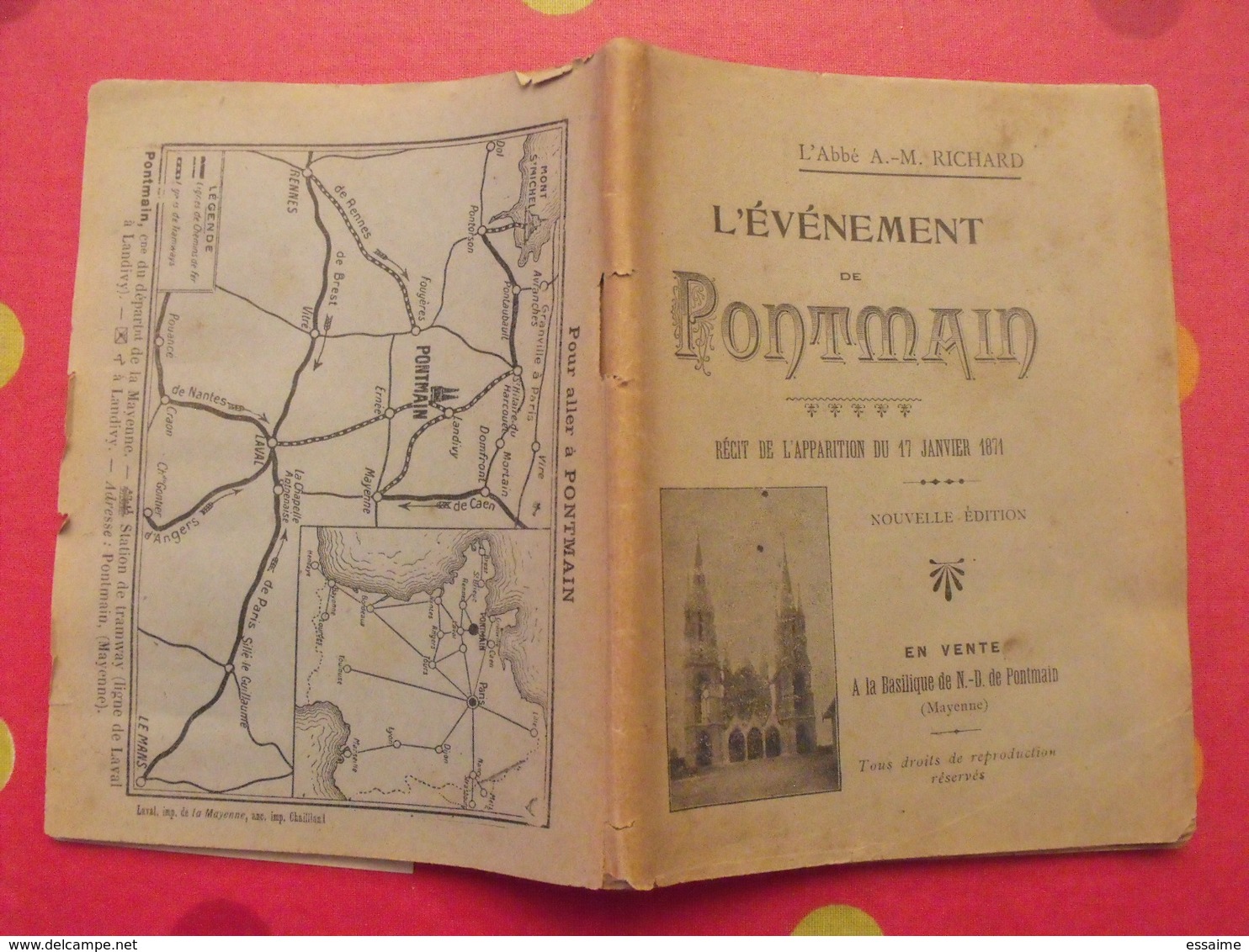 L'événement De Pontmain. Récit De L'apparition Du 17 Janvier 1871. Richard. 1916. Laval Mayenne - Pays De Loire