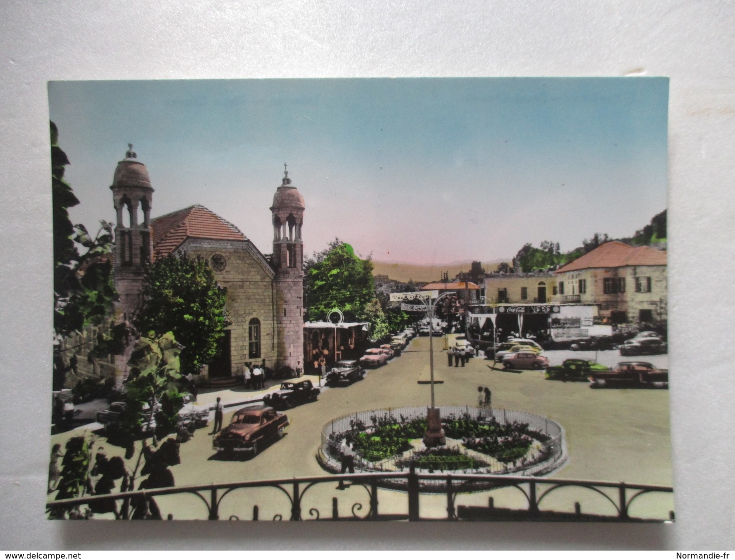 TOP CPA CPSM CP LIBAN LEBANON 1950 DHOUR CHOUEIR / DHOUR EL CHOUEIR / PLACE YAFED / EGLISE / AUTOMOBILE - EXCELLENT ETAT - Liban