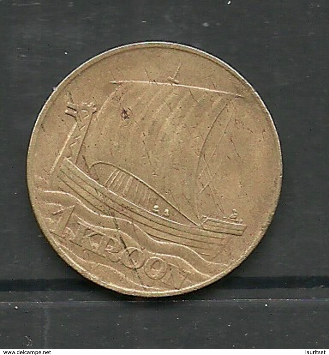 ESTLAND Estonia 1934 - 1 Kroon Coin Wiking Ship - Estland