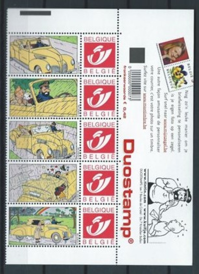 Belgique Duostamps Tintin Kuifje Duostamp - Non Classés
