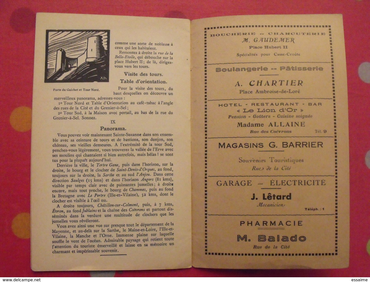 Pour Visiter Sainte-Suzanne. F. Bourdin. Guide Officiel. Goupil. Sd Vers 1930. Laval Mayenne - Pays De Loire