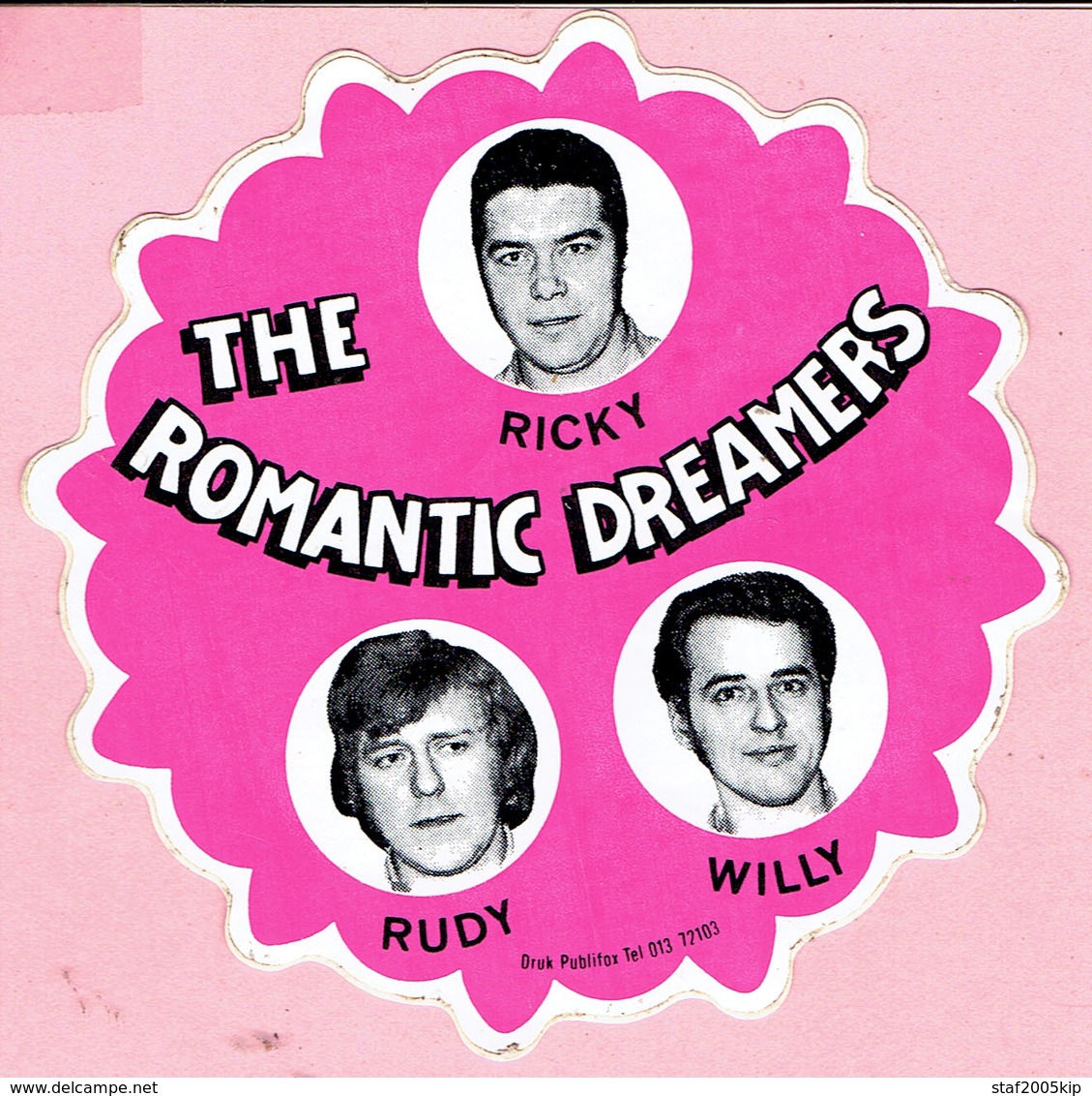 Sticker - THE ROMANTIC DREAMERS - RICKY - Rudy - Willy - Autocollants