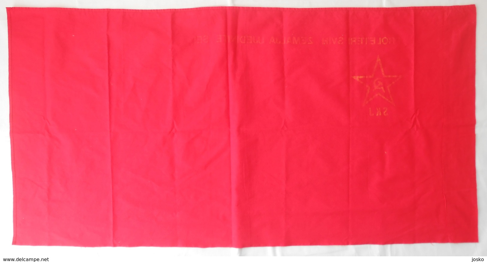 Ex YUGOSLAVIA COMMUNIST PARTY Original Vintage Flag 1980s * Drapeau Flagge Bandiera Croatia Slovenia Bosnia Macedonia - Flags