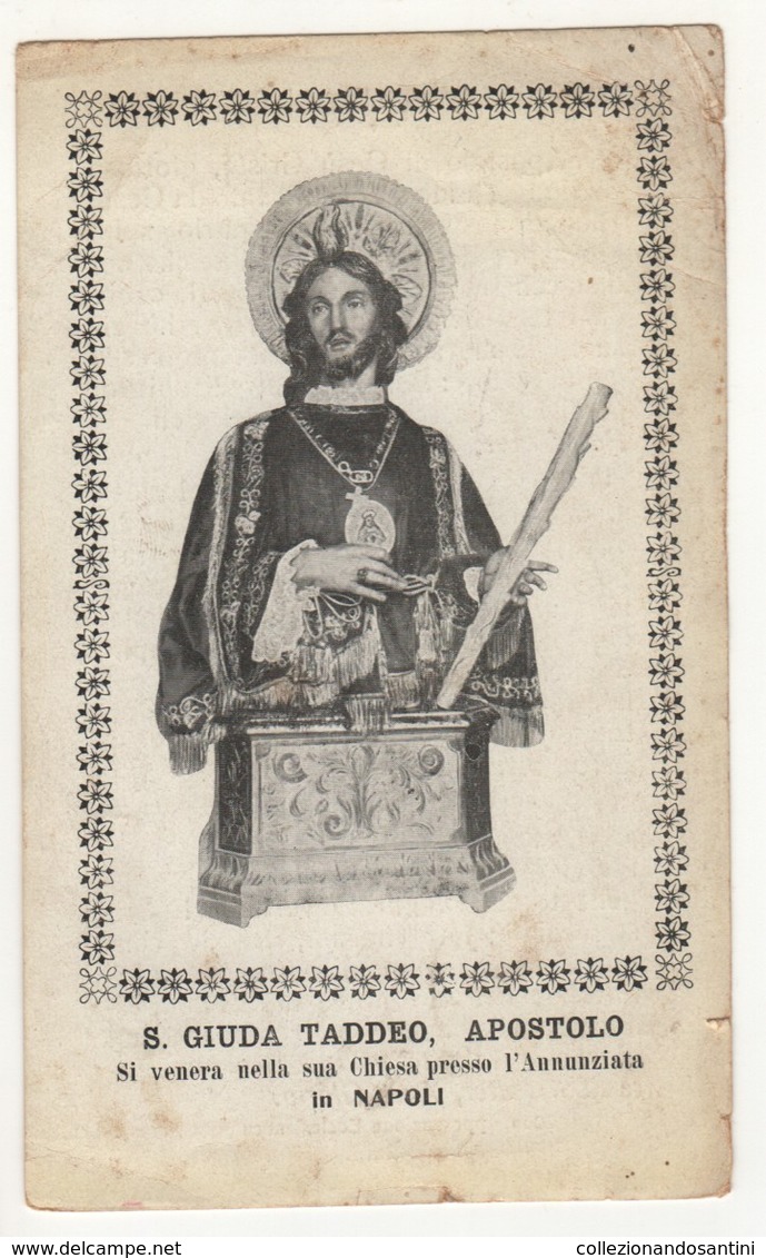 Santino Antico San Giuda Taddeo Apostolo Da Napoli - Religione & Esoterismo