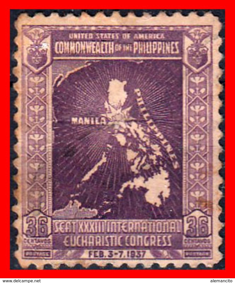 USA. FILIPINAS   PHILIPPINES (UNITED STATES) SELLO AÑO 1937 THE 33RD INTERNATIONAL EUCHARISTIC CONGRESS - 1861-65 Confederate States