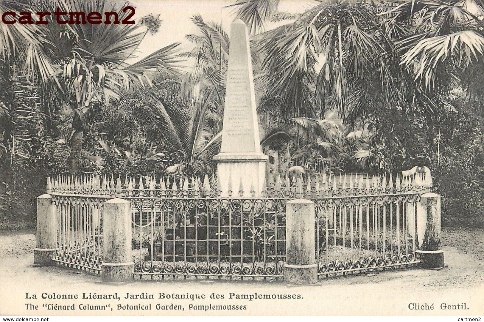 MAURICE COLONNE LIENARD PAMPLEMOUSSES MAURITIUS ILE MAURICE G. GUILLEMIN PORT-LOUIS CUREPIPE - Maurice