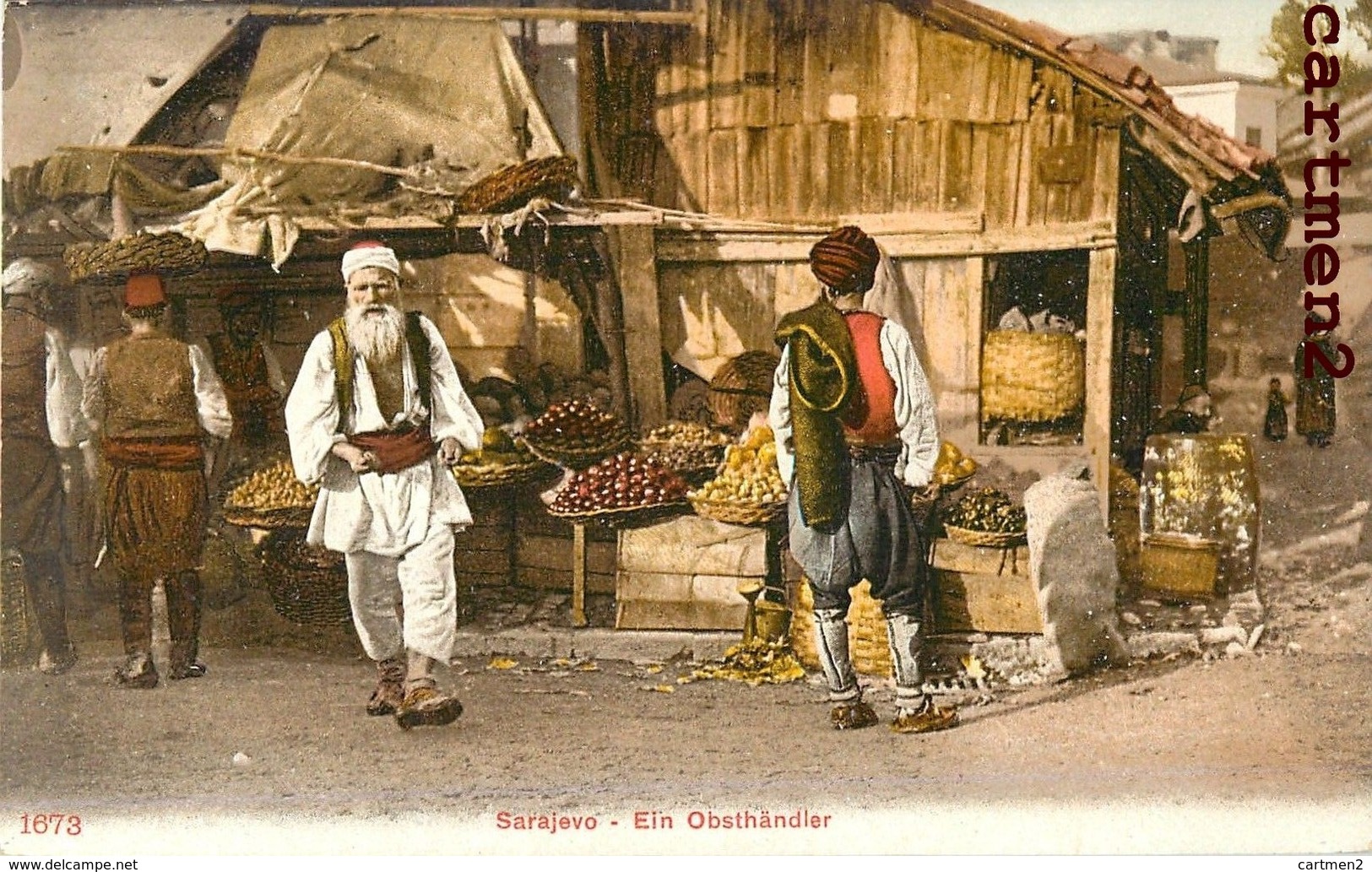 BOSNIE-HERZEGOVINE SARAJEVO EIN OBSTHÄNDLER Bosnia And Herzegovina Photochrome Albert Thier - Bosnie-Herzegovine