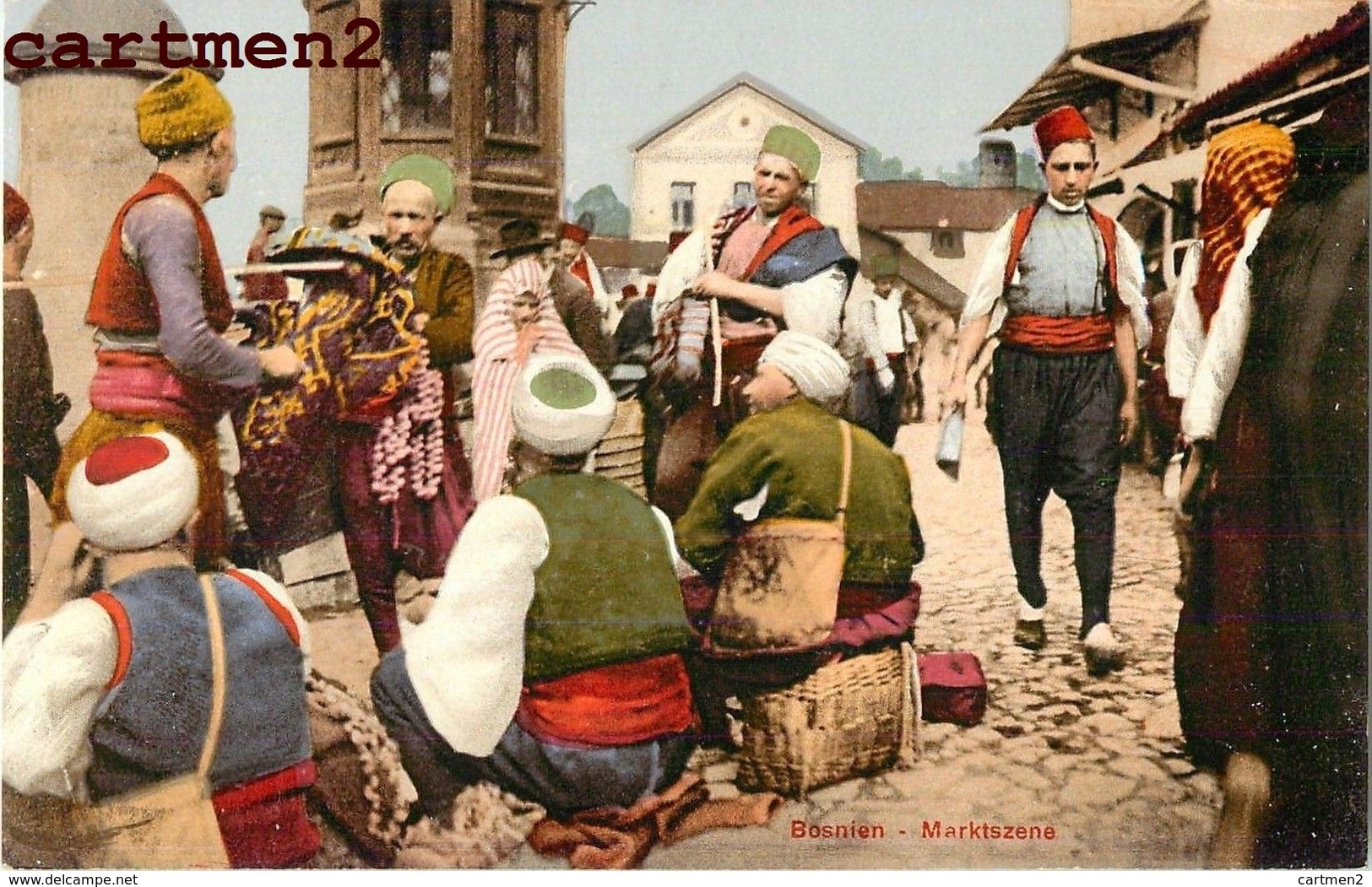 BOSNIE-HERZEGOVINE BOSNIEN SARAJEVO MARKTSZENE MARCHE MARKET TÜRK TURQUIE TURKEY Bosnia And Herzegovina Photochrome 1900 - Bosnie-Herzegovine