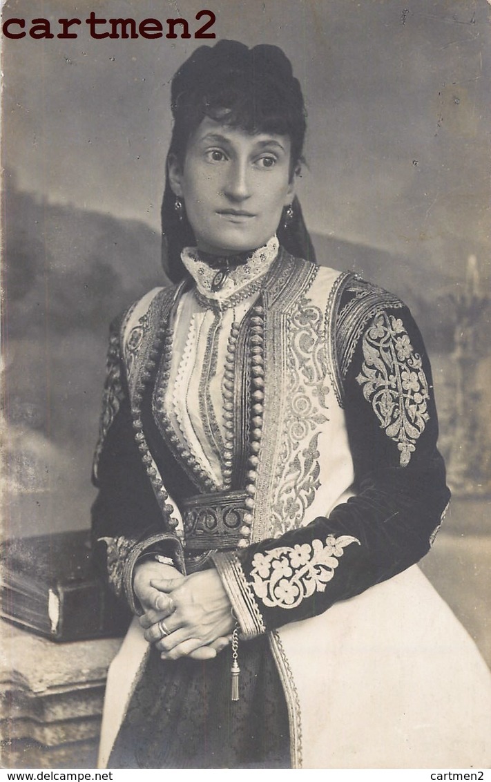 CARTE PHOTO : ALBANIE ALBANIA ALBANESEN ALBANESI COSTUME ETHNIC ALBANESE WOMAN GIRL COSTUMI - Albania