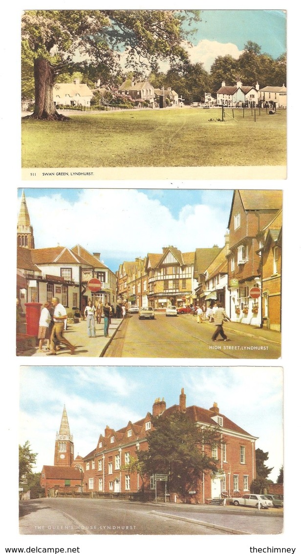 THREE OLD POSTCARDS OF LYNDHURST NEW FOREST NATIONAL PARK - Sonstige & Ohne Zuordnung