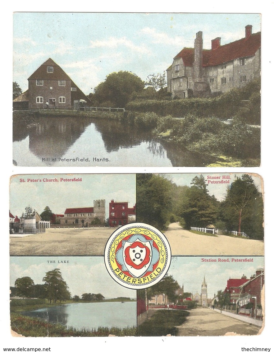 TWO OLD POSTCARDS OF PETERSFIELD Nr PORTSMOUTH - Portsmouth