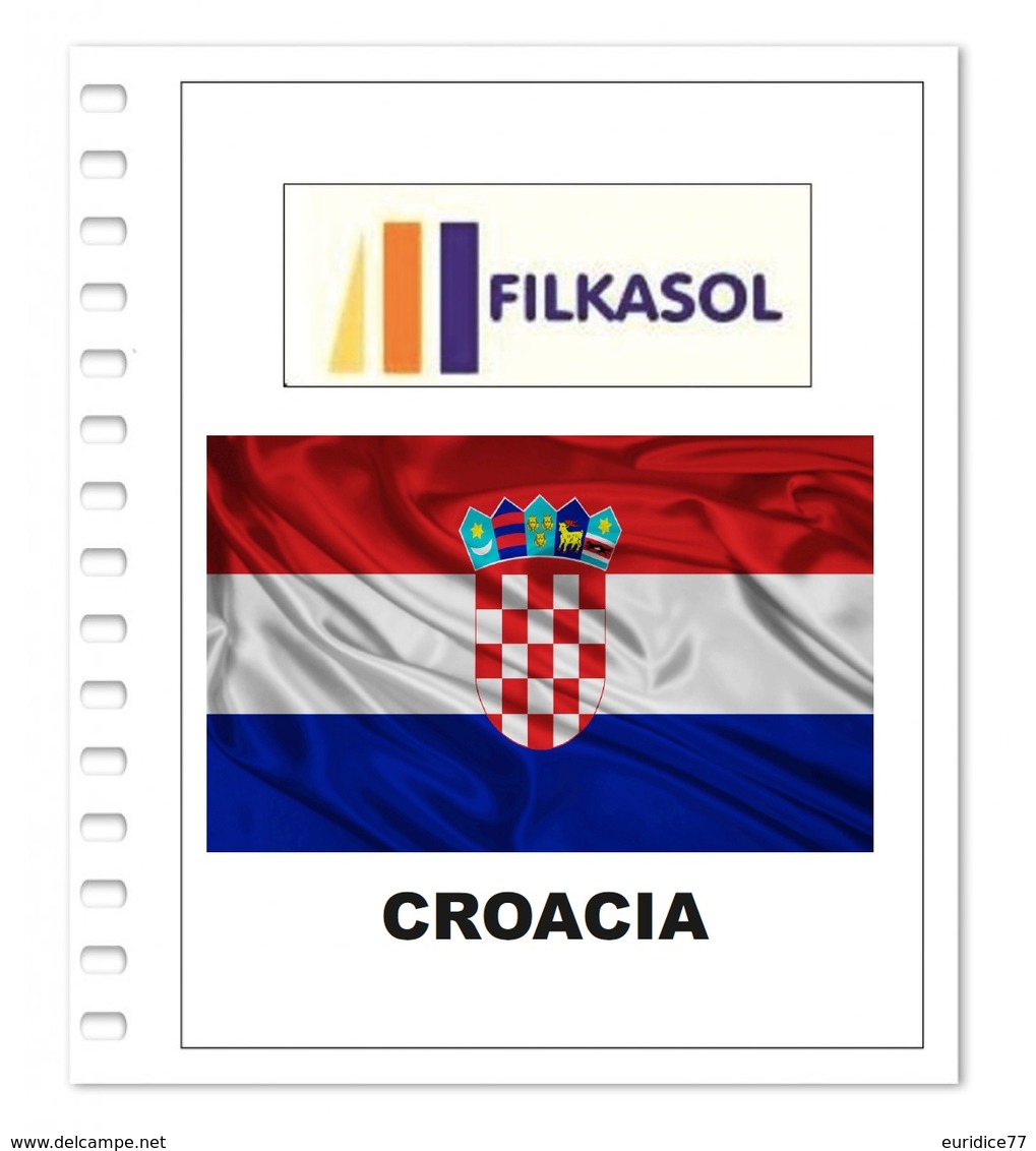 Suplemento Filkasol Croacia 2018 - Ilustrado Para Album 15 Anillas - Pre-Impresas