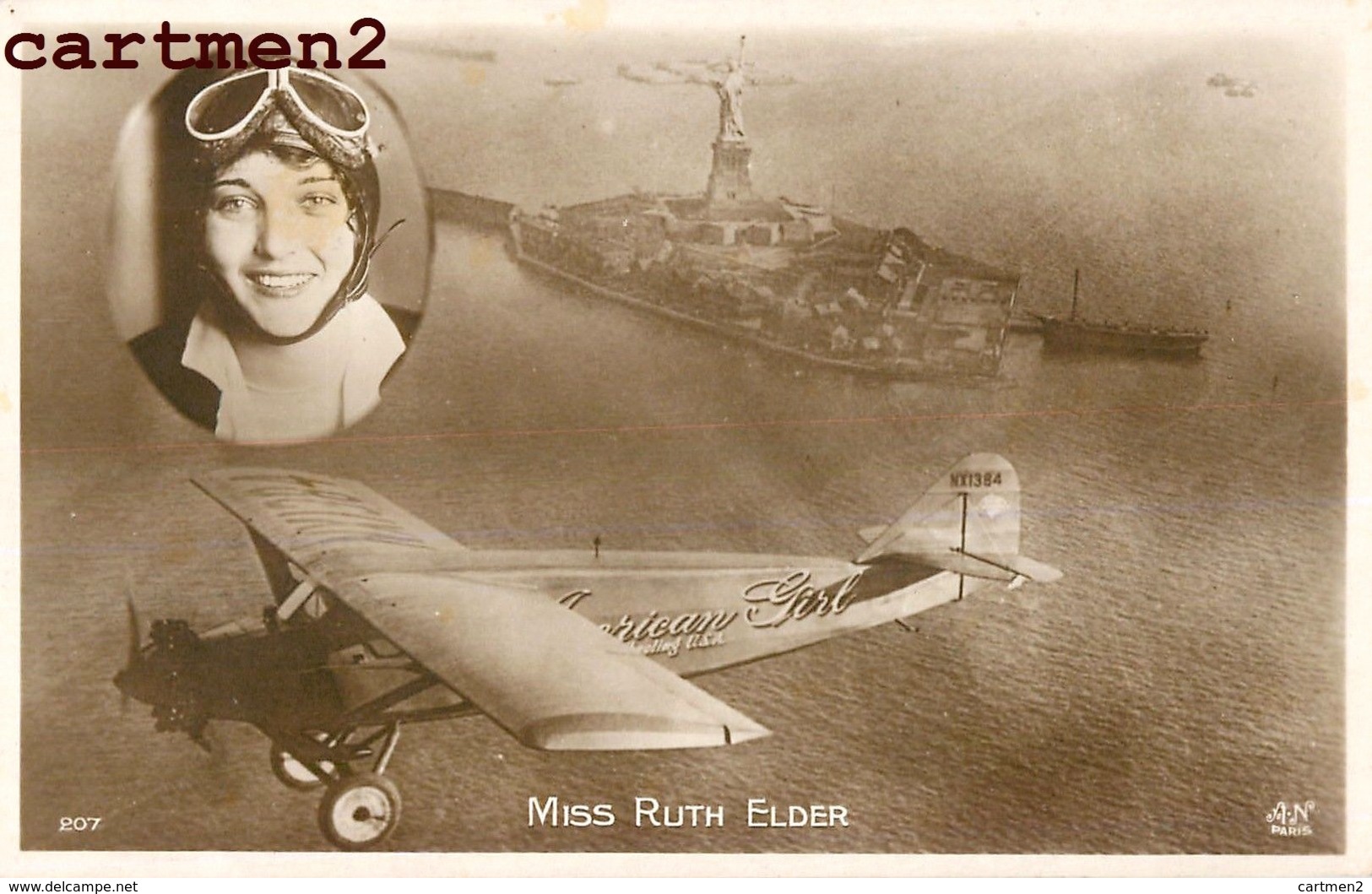 MISS RUTH ELDER AVIATRICE AVIATEUR AVION EXPLOIT TRAVERSEE ATLANTIQUE - Aviateurs