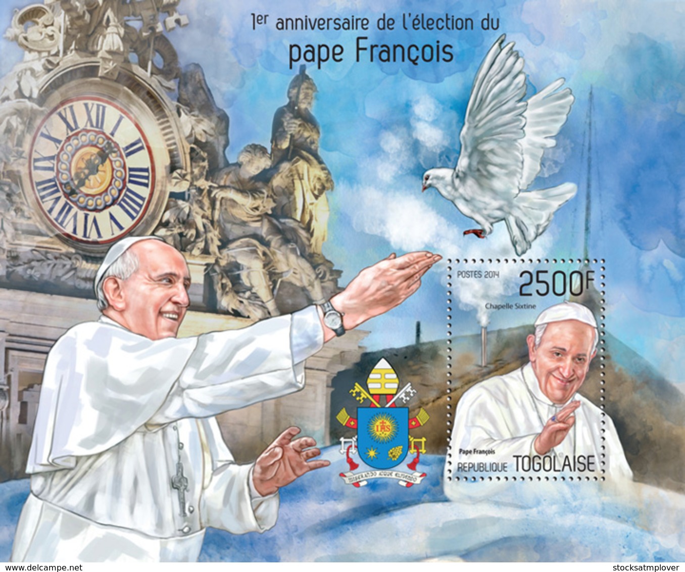 Togo 2014  Pope Francis - Togo (1960-...)