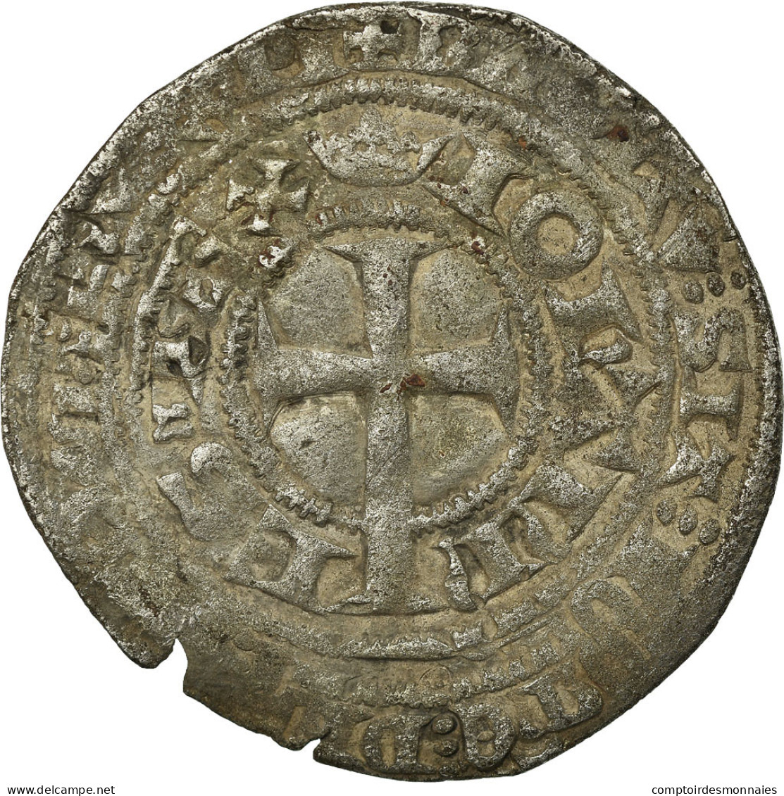 Monnaie, France, Jean II Le Bon, Jean II Le Bon, Gros à La Queue, 3rd Emission - 1350-1364 Giovanni II Il Buono