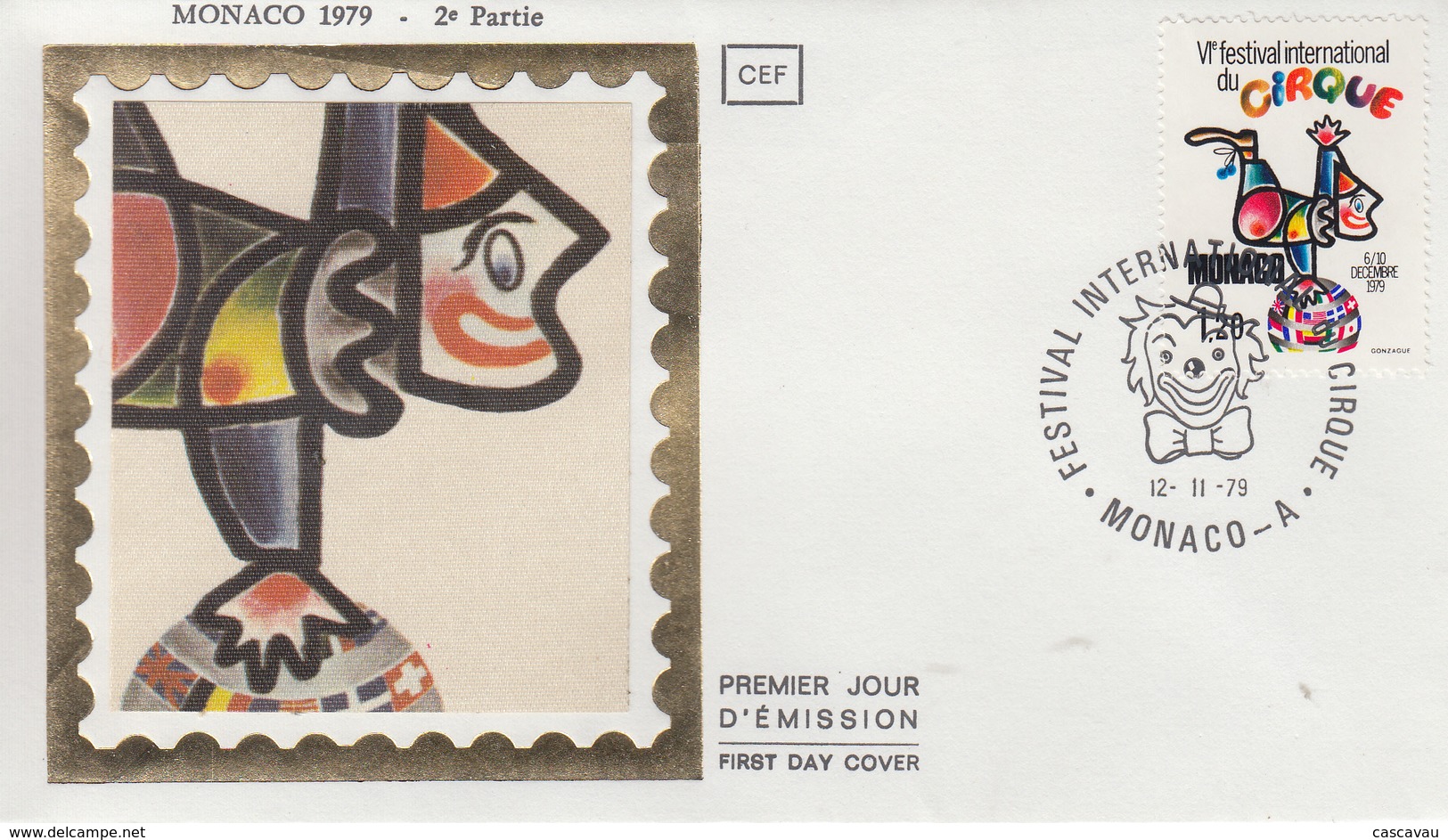 Enveloppe  FDC  1er Jour  MONACO   FESTIVAL  INTERNATIONAL  Du  CIRQUE    1979 - Circus