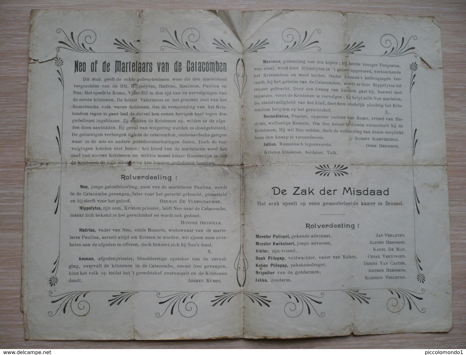 Oudegem Patronagie Luisterrijk Avondfeest 1910 - Programmes