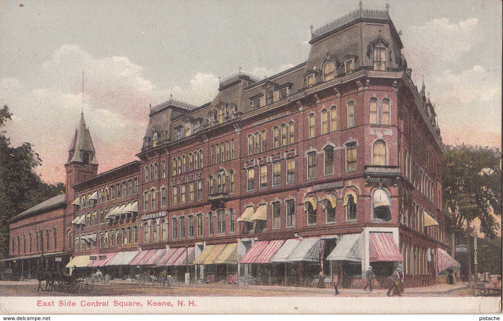 Vintage 1905-1910 - Keene New Hampshire - Central Square - Stores - Simple Back - Unused - 2 Scans - Other & Unclassified