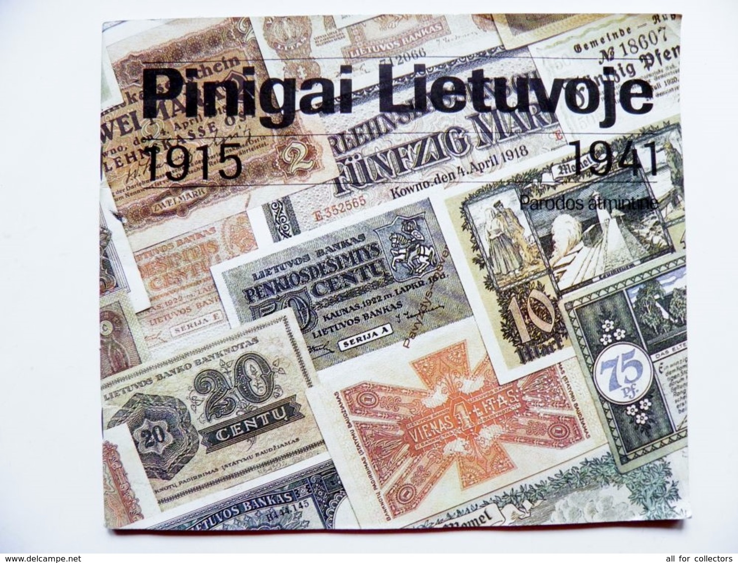 Issue From Lithuania "Money In Lithuania" 1915-1941" Banknotes Coins, Issued In Russian And German Languages 36 Pages - Lithuania