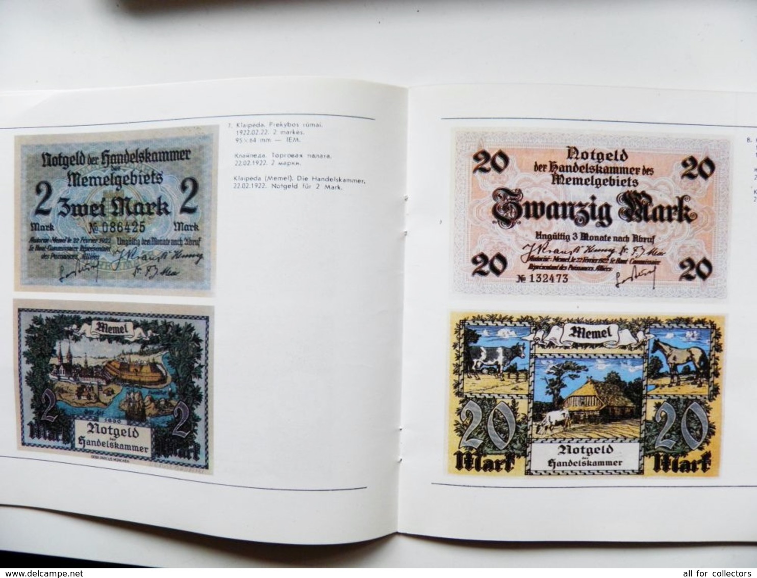 issue from Lithuania "Money in Lithuania" 1915-1941" banknotes coins, issued in russian and german languages 36 pages