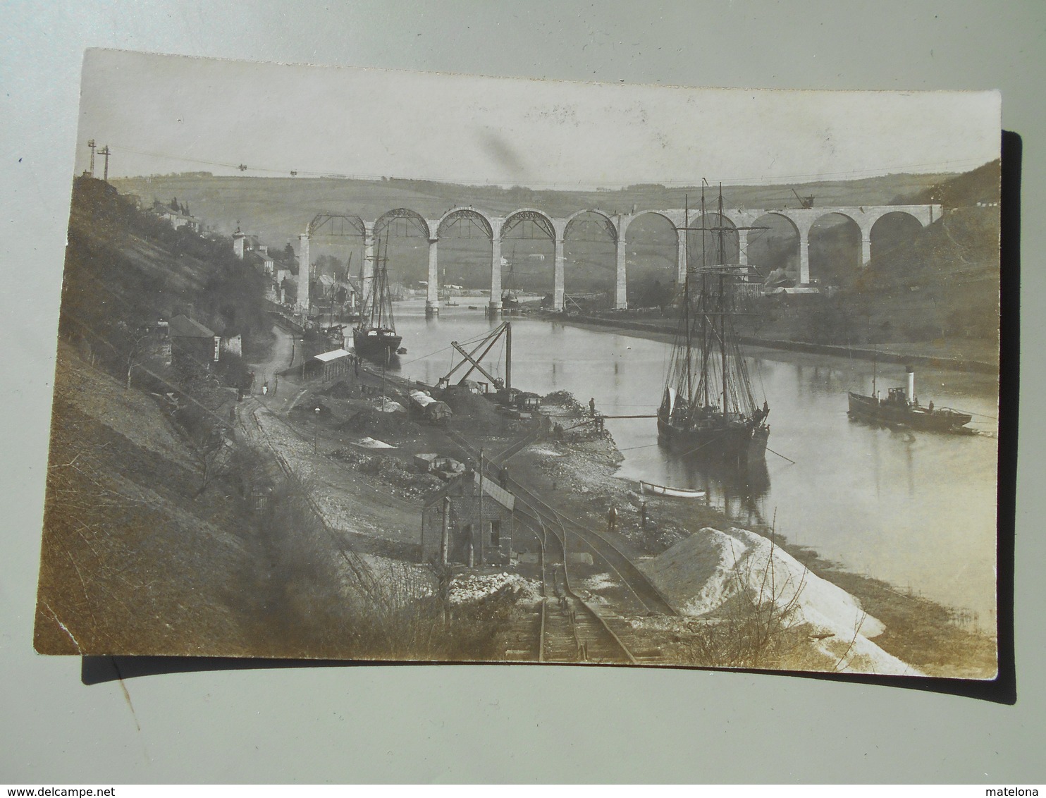 ANGLETERRE CORNWALL / SCILLY ISLES CALSTOCK VIADUCT CONSTRUCTION   CARTE PHOTO - Autres & Non Classés