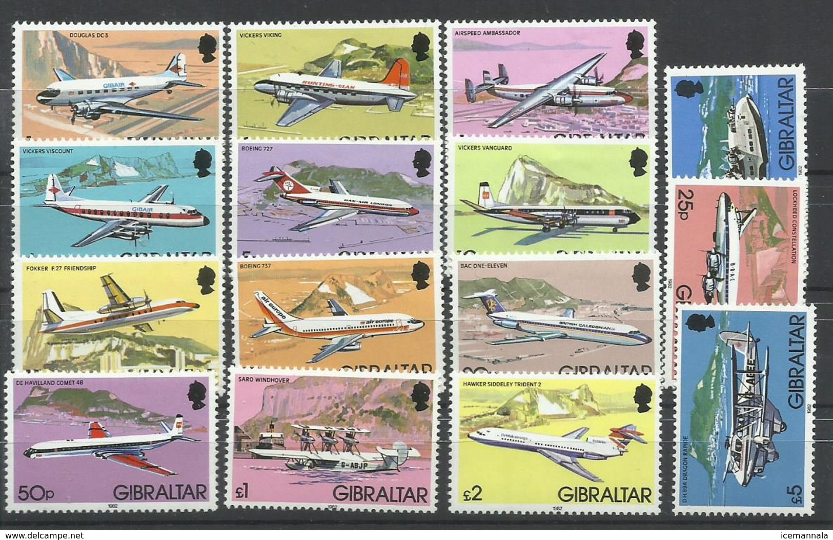 GIBRALTAR YVERT 439/53   MNH  ** - Gibraltar