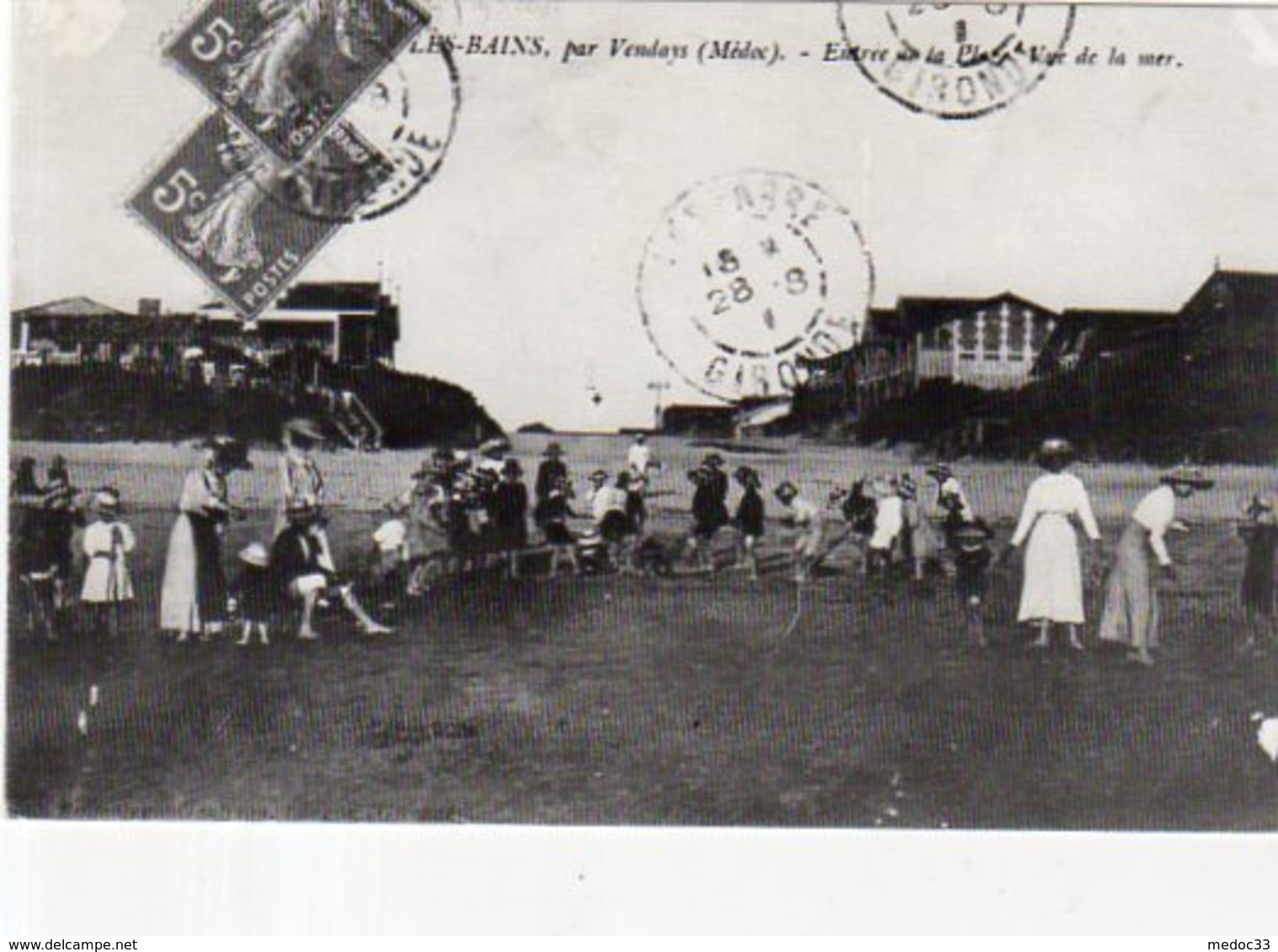 Dept 33,Gironde,Cpm Montalivet Les Bains,par Vendays,Entrée De La Plage,Vue De La Mer (Repro) - Autres & Non Classés