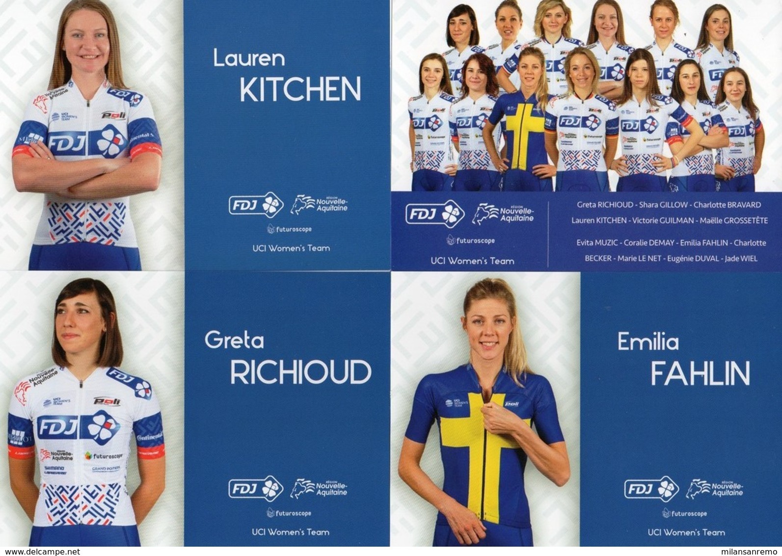 CYCLISME:EQUIPE FRANCAISE DES JEUX  FEMININE 2019 COMPLETE - Cyclisme