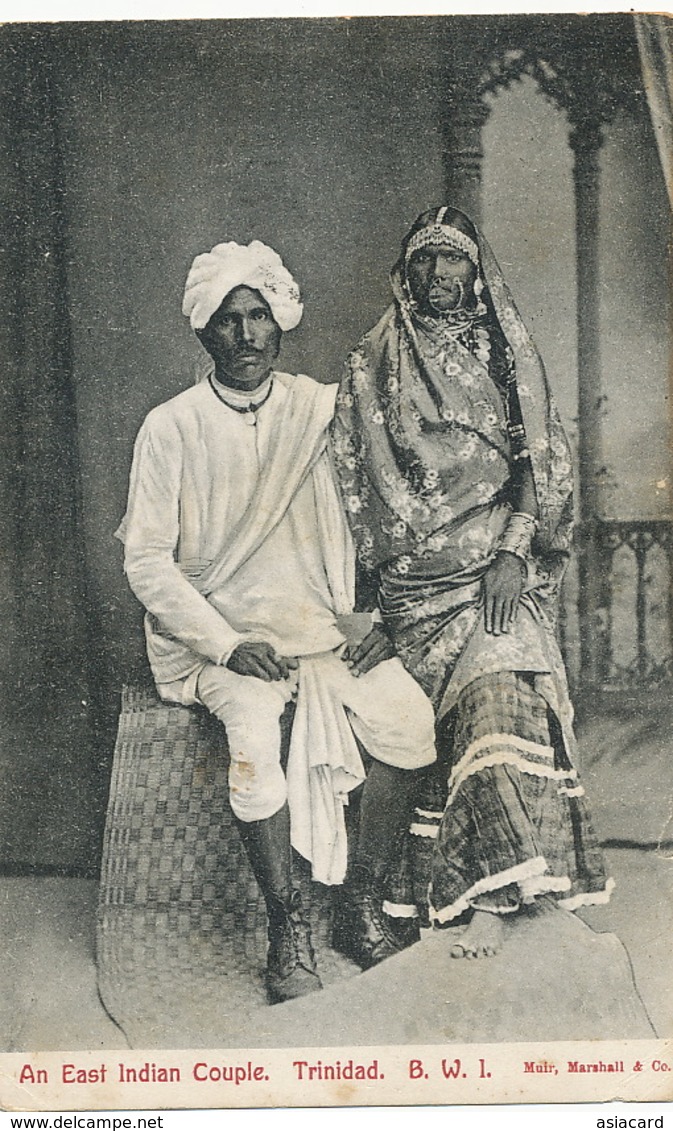 Trinidad  An East Indian Couple Piercing  B.W.I.  Muir Marshall P. Used To Ottolini Benfica Portugal - Trinidad