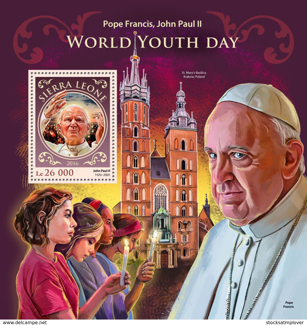 Sierra Leone 2016  World Youth Days, Pope Francis, John Paul II - Sierra Leone (1961-...)