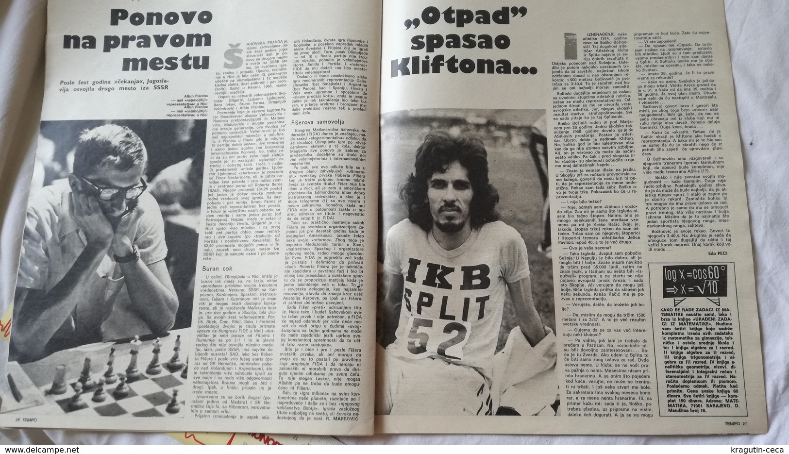 1974 TEMPO YUGOSLAVIA SERBIA SPORT FOOTBALL MAGAZINE NEWSPAPER WM74 CHAMPIONSHIP DZAJIC FOGST MUNDIAL RIJEKA Johan Johan