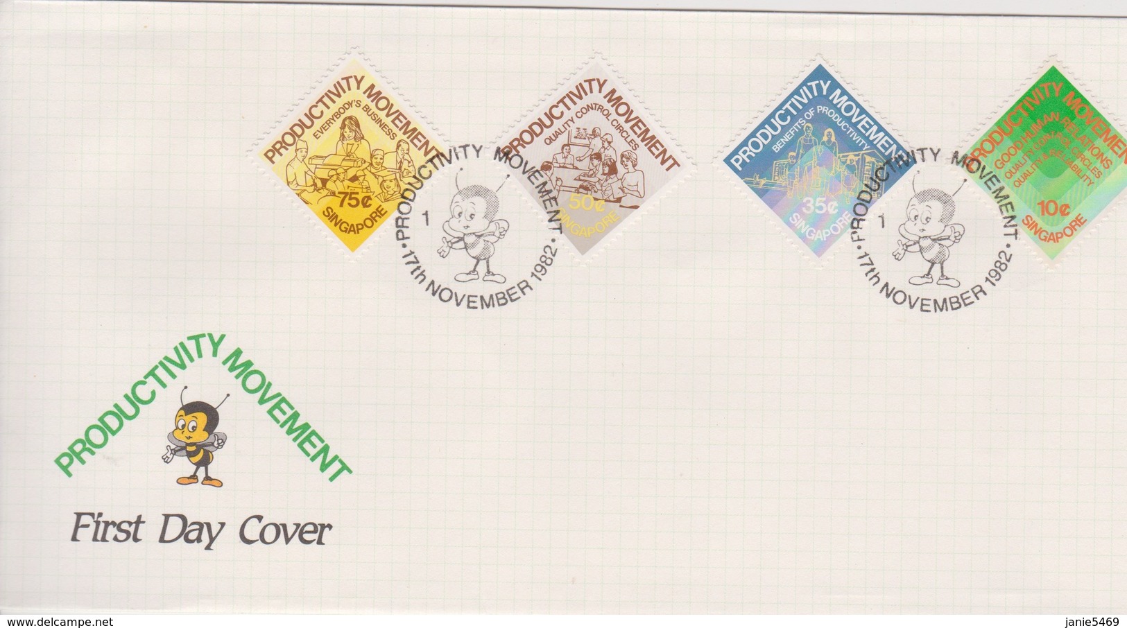 Singapore 1982 Productivity Movement FDC - Singapore (1959-...)