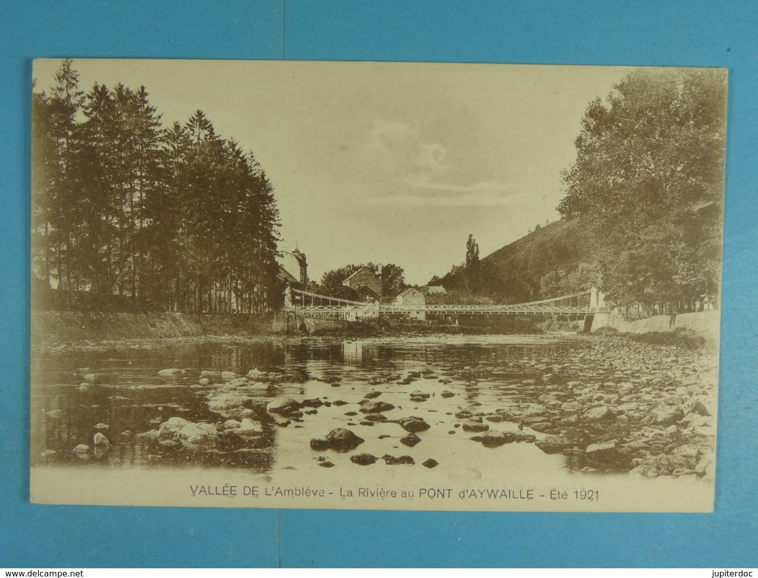 Vallée De L'Amblève La Rivière Au Pont D'Aywaille Eté 1921 - Aywaille