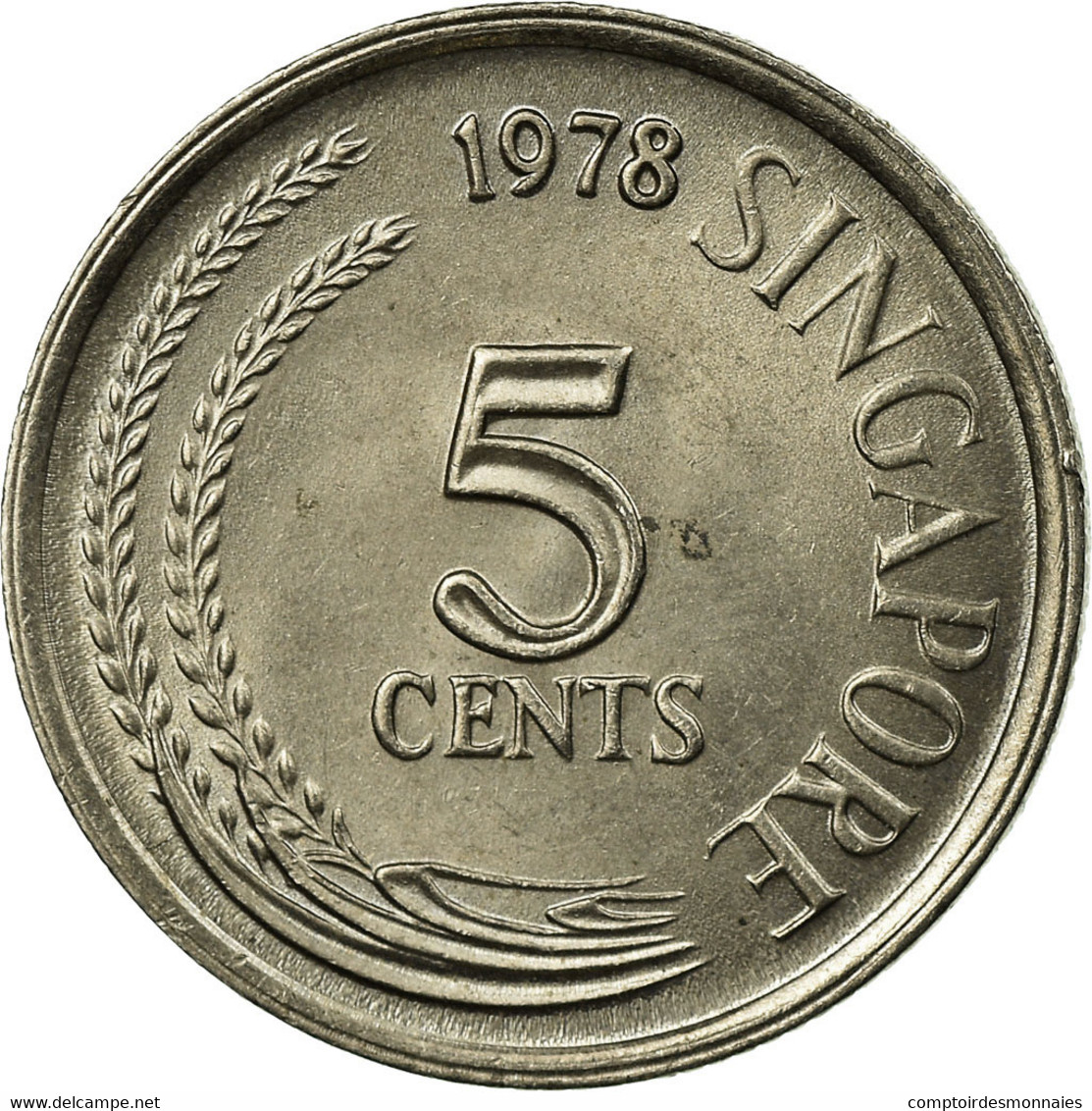 Monnaie, Singapour, 5 Cents, 1978, Singapore Mint, TTB, Copper-nickel, KM:2 - Singapour