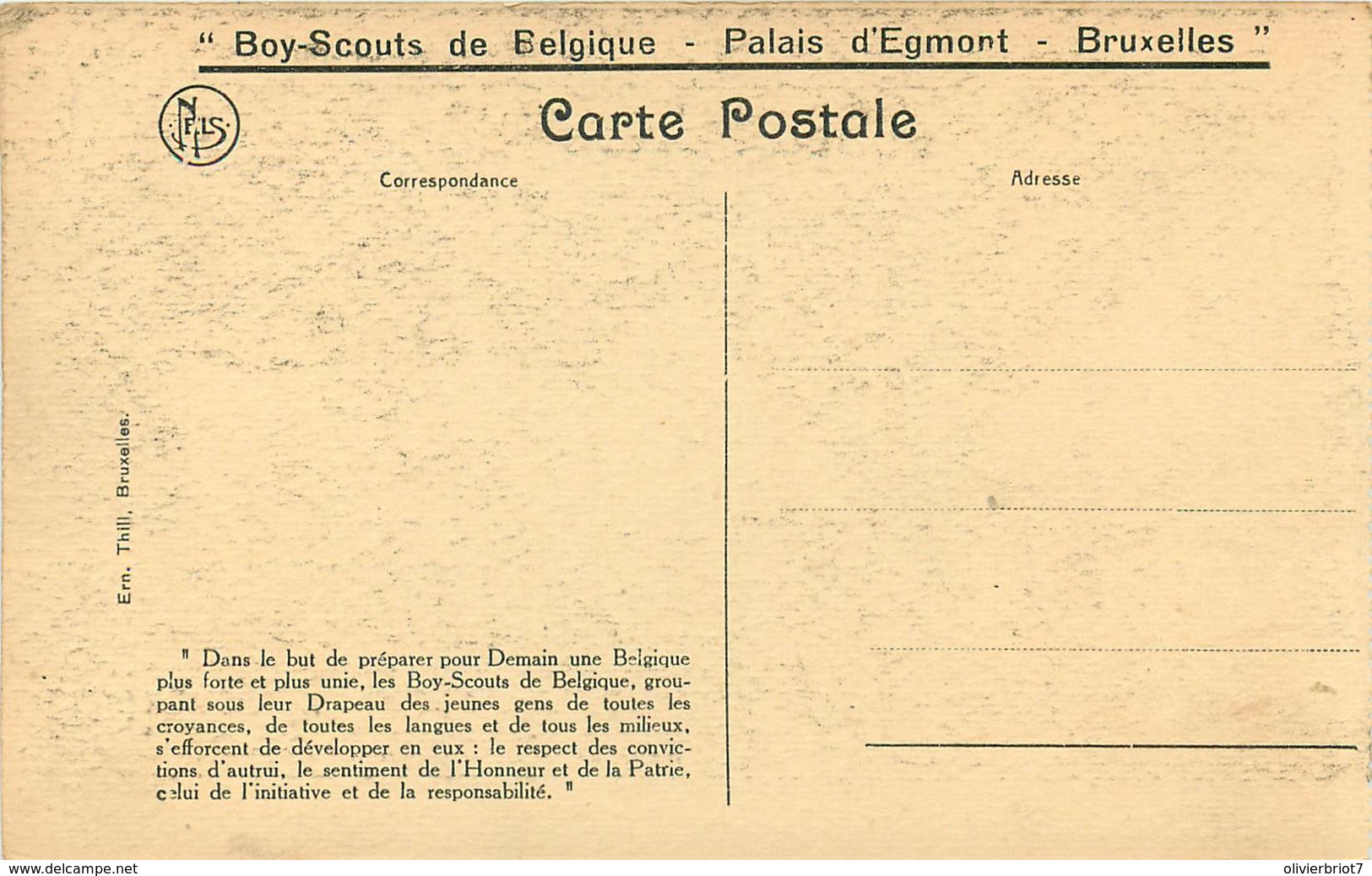 BOY-SCOUTS DE BELGIQUE - PALAIS DÂ'EGMONT - BRUXELLES -  NÂ° 6 - Distribution Du MatÃ©riel De Couchage - Pfadfinder-Bewegung