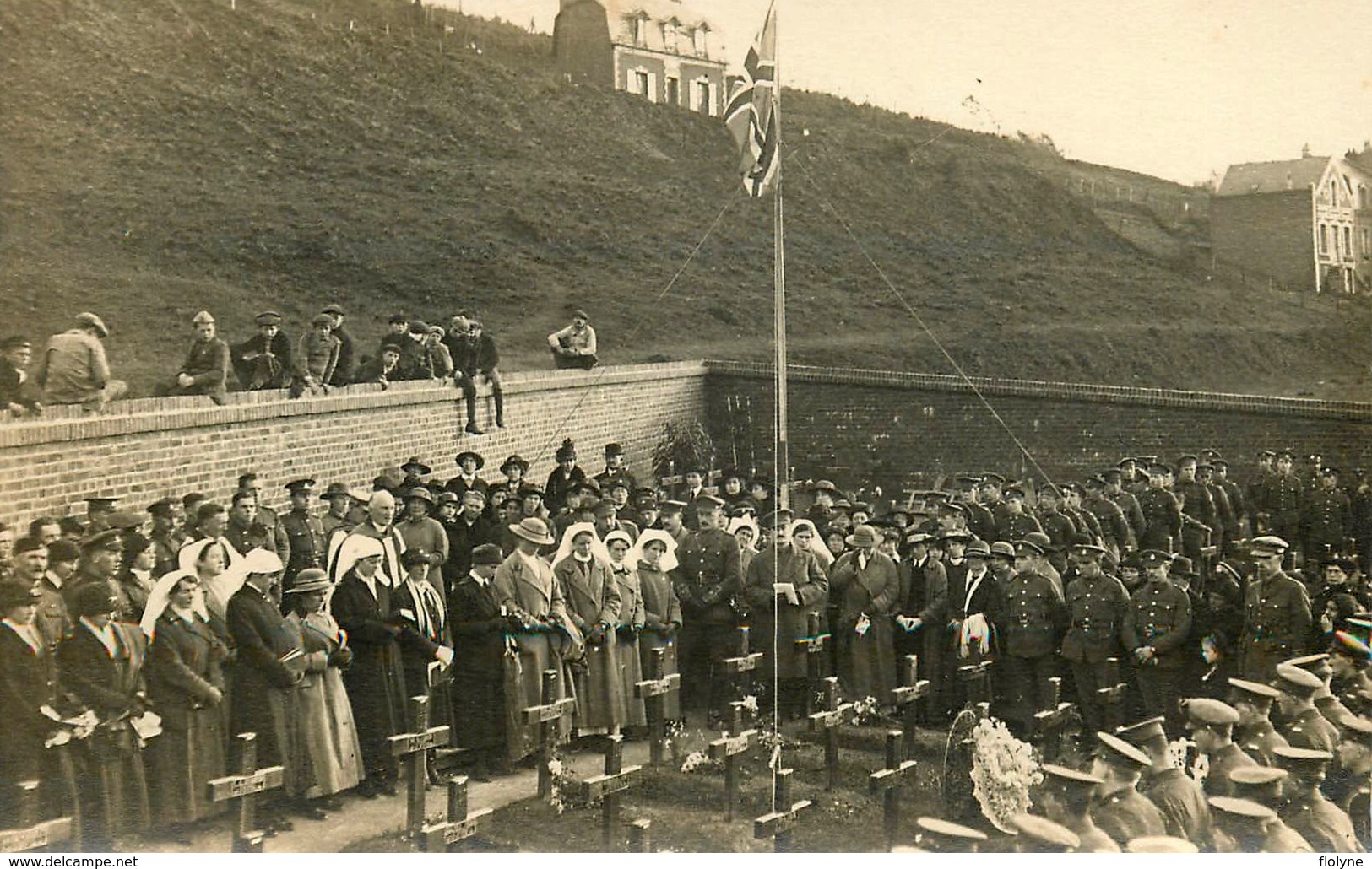 Le Tréport - 19 cartes photos - Délégation des Officiers français à l'enterrement du Capitaine Heath 1916 + autres !!!