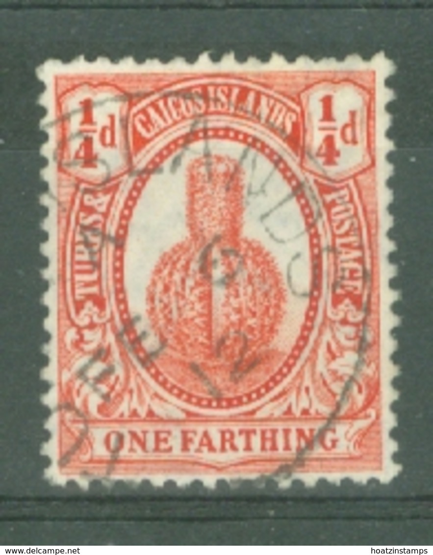 Turks & Caicos Is: 1909/11   Cactus   SG116    ¼d    Red  Used - Turks And Caicos