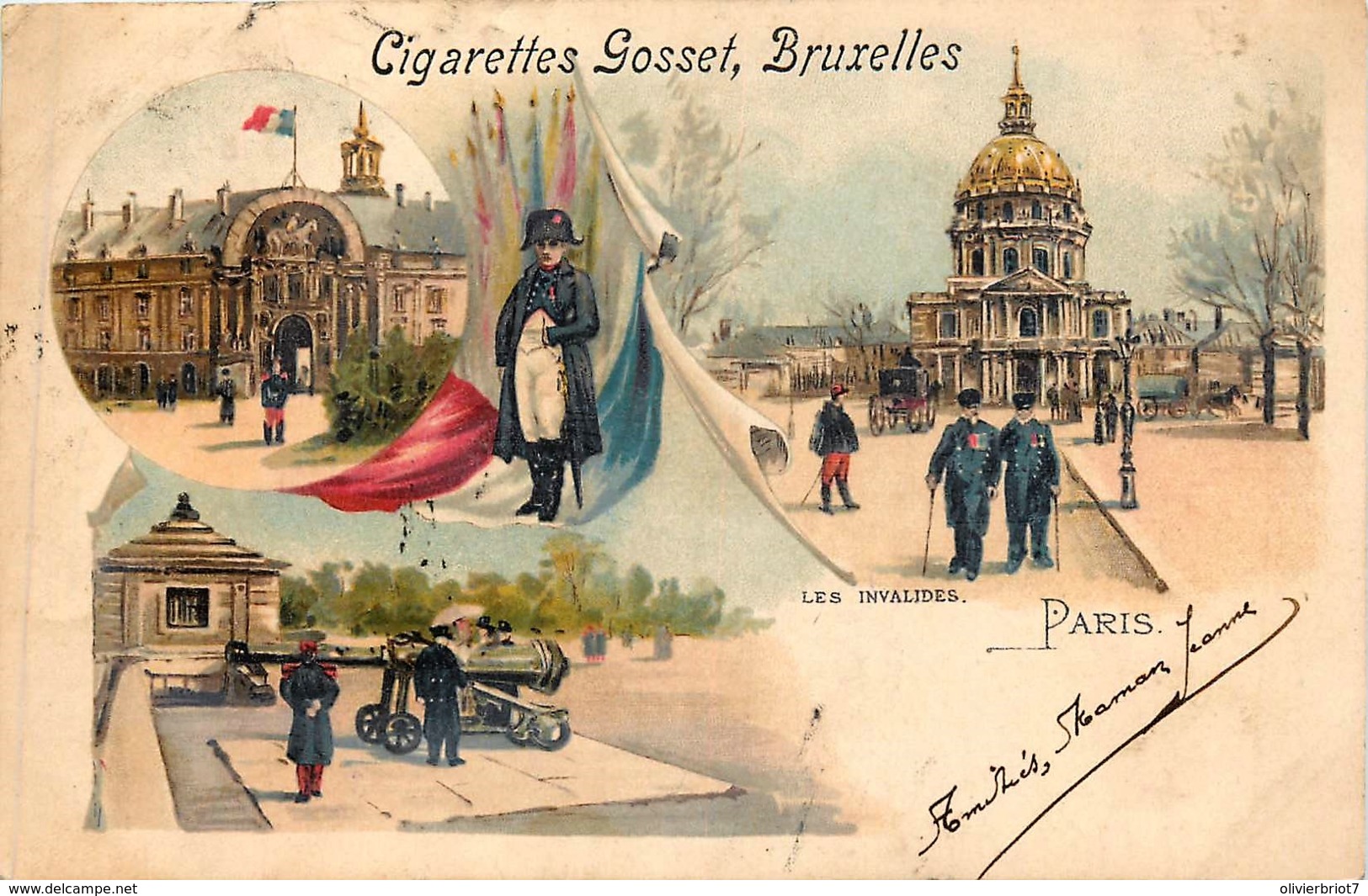 France - 75 - Paris - 11 Litho Type Gruss Aus - SÃ©rie 535 - Avec PublivitÃ© Cigarettes Gosset , Bruxelles - Andere & Zonder Classificatie