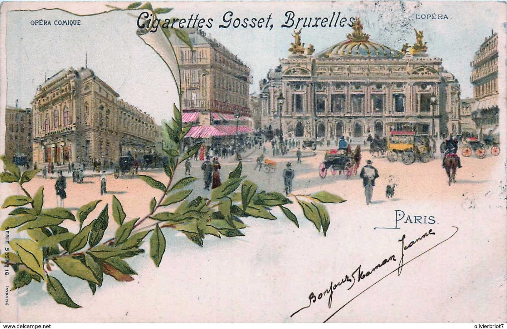 France - 75 - Paris - 11 Litho Type Gruss aus - SÃ©rie 535 - Avec PublivitÃ© Cigarettes Gosset , Bruxelles