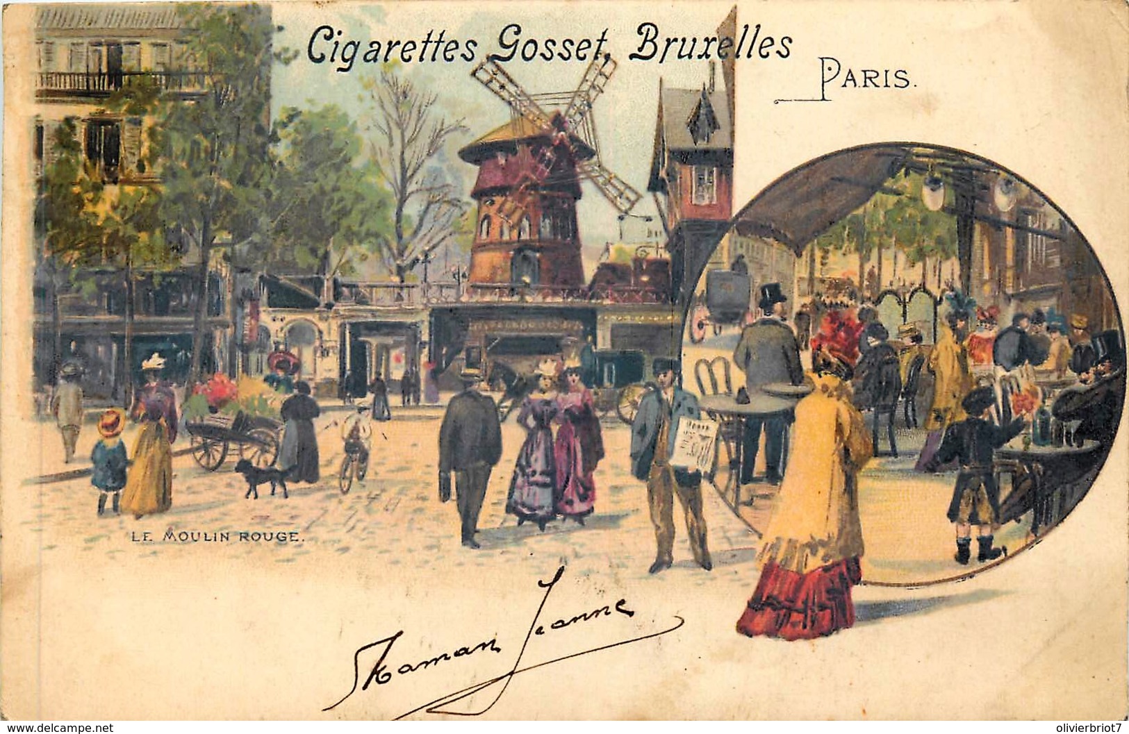 France - 75 - Paris - 11 Litho Type Gruss aus - SÃ©rie 535 - Avec PublivitÃ© Cigarettes Gosset , Bruxelles