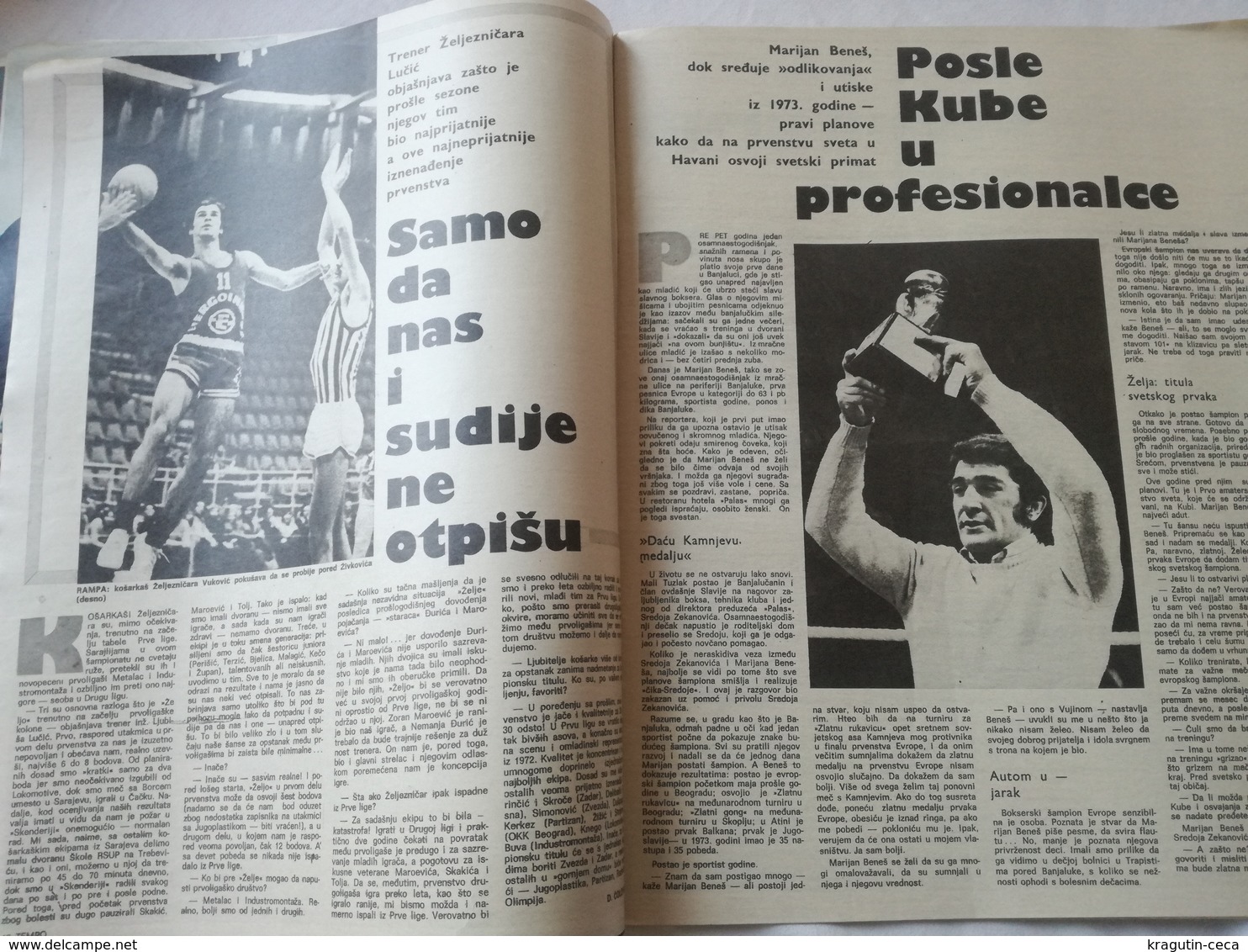 1974 TEMPO YUGOSLAVIA SERBIA SPORT FOOTBALL MAGAZINE NEWSPAPER WM74 ZAIRE  AFRICA HOLEND Renate Stecher BOX MARJAN BENES